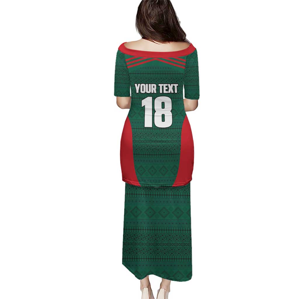 Custom Mexico Football Puletasi Aztec Eagle Spirit - Wonder Print Shop