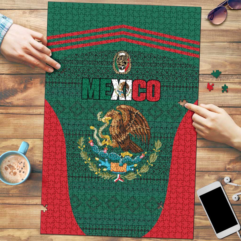 Mexico Football Puzzle Aztec Eagle Spirit - Wonder Print Shop