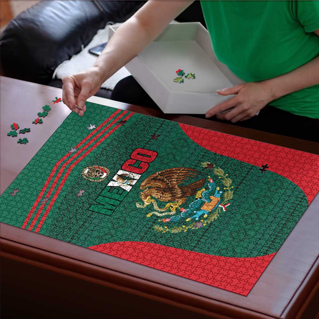 Mexico Football Puzzle Aztec Eagle Spirit - Wonder Print Shop