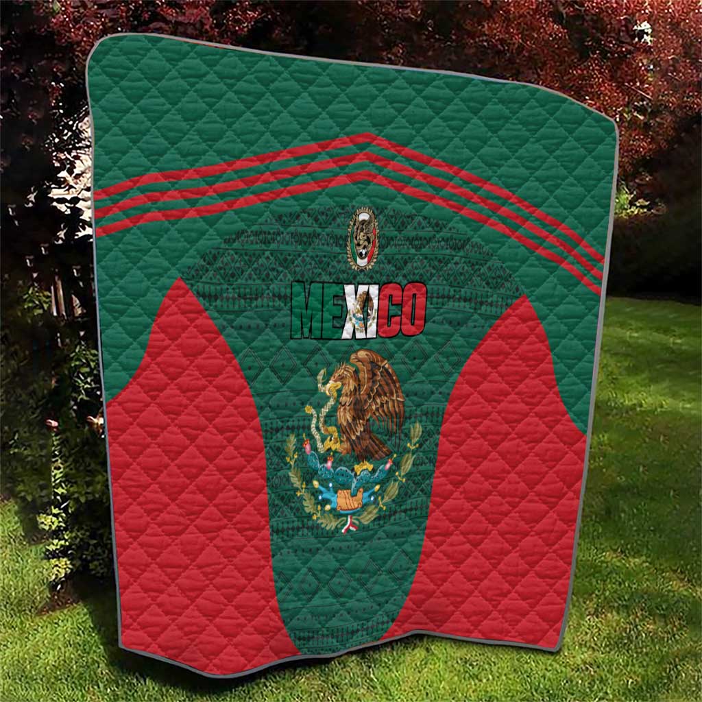 Mexico Football Quilt Aztec Eagle Spirit - Wonder Print Shop