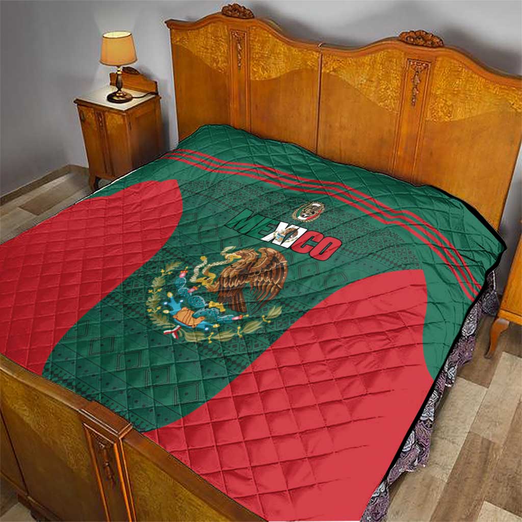 Mexico Football Quilt Aztec Eagle Spirit - Wonder Print Shop