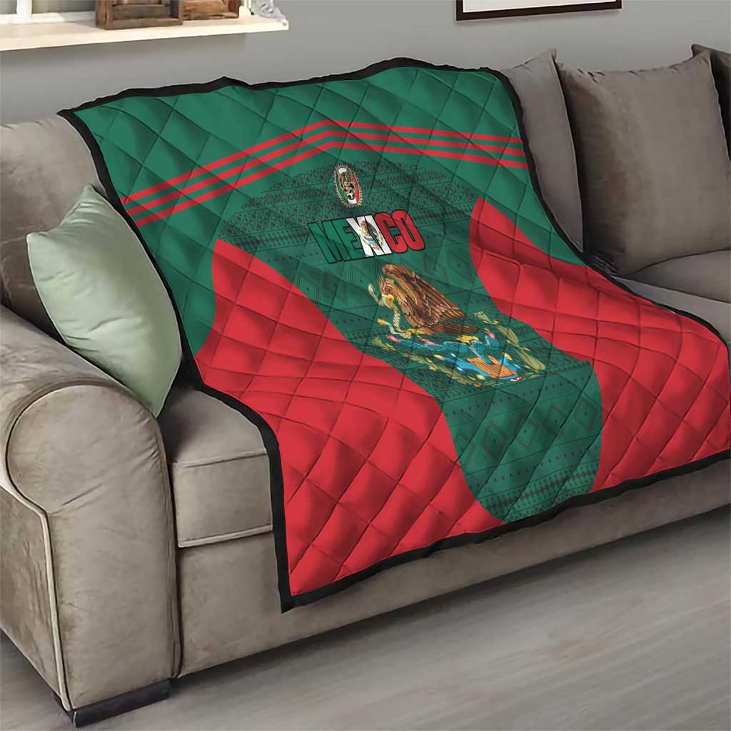 Mexico Football Quilt Aztec Eagle Spirit - Wonder Print Shop