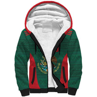 Custom Mexico Football Sherpa Hoodie Aztec Eagle Spirit - Wonder Print Shop