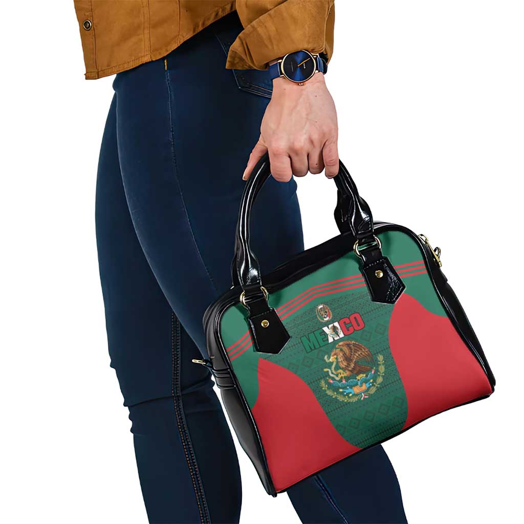 Mexico Football Shoulder Handbag Aztec Eagle Spirit - Wonder Print Shop