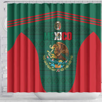 Mexico Football Shower Curtain Aztec Eagle Spirit - Wonder Print Shop