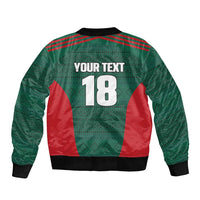 Custom Mexico Football Sleeve Zip Bomber Jacket Aztec Eagle Spirit - Wonder Print Shop