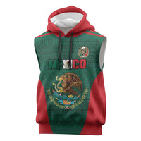 Custom Mexico Football Sleeveless Hoodie Aztec Eagle Spirit - Wonder Print Shop