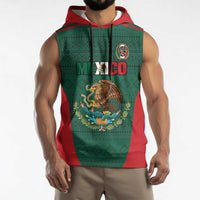Custom Mexico Football Sleeveless Hoodie Aztec Eagle Spirit - Wonder Print Shop