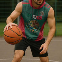 Custom Mexico Football Sleeveless Hoodie Aztec Eagle Spirit - Wonder Print Shop