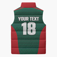 Custom Mexico Football Sleeveless Puffer Jacket Aztec Eagle Spirit - Wonder Print Shop