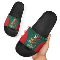 Mexico Football Slide Sandals Aztec Eagle Spirit - Wonder Print Shop