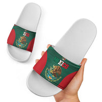 Mexico Football Slide Sandals Aztec Eagle Spirit - Wonder Print Shop
