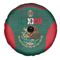 Mexico Football Spare Tire Cover Aztec Eagle Spirit - Wonder Print Shop