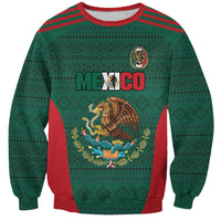 Custom Mexico Football Sweatshirt Aztec Eagle Spirit - Wonder Print Shop