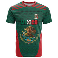 Custom Mexico Football T Shirt Aztec Eagle Spirit - Wonder Print Shop