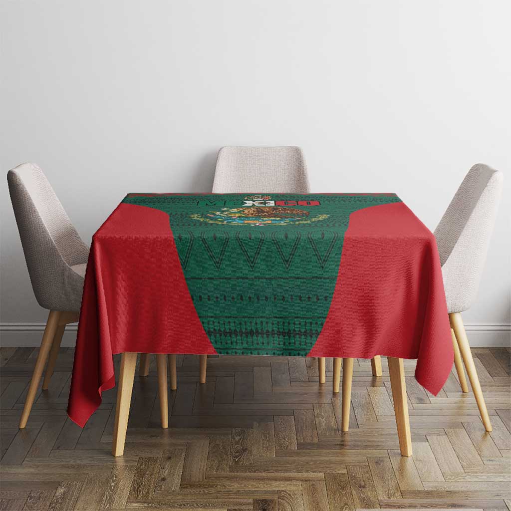 Mexico Football Tablecloth Aztec Eagle Spirit - Wonder Print Shop