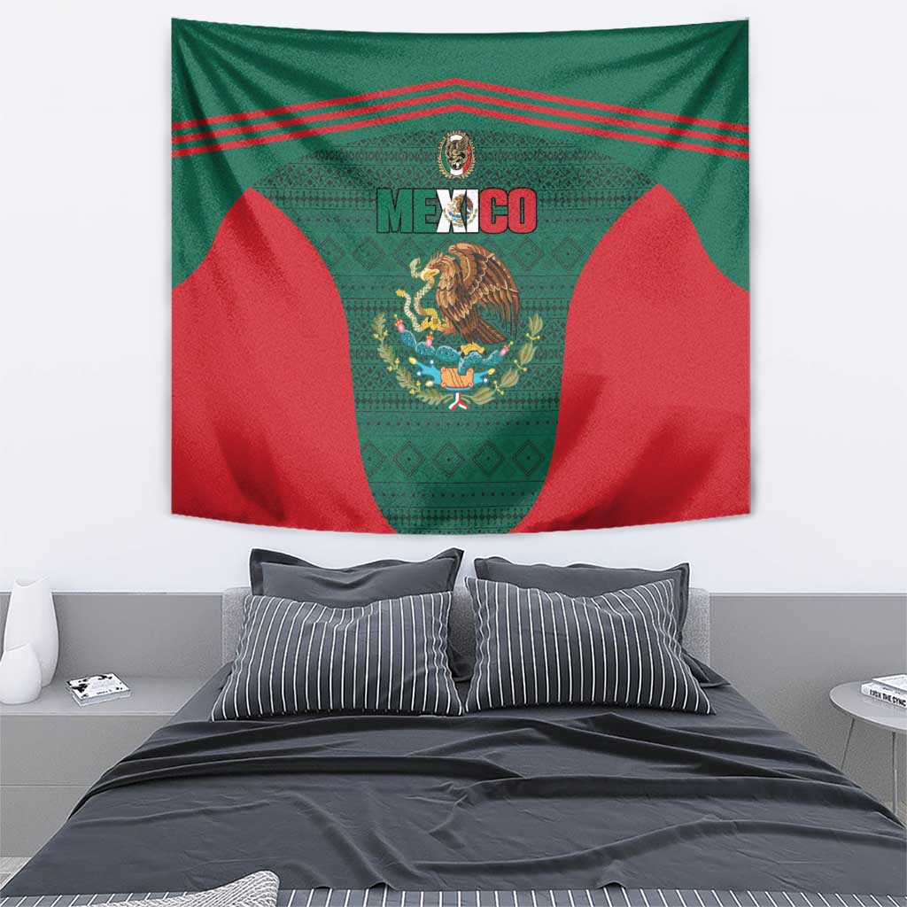Mexico Football Tapestry Aztec Eagle Spirit - Wonder Print Shop