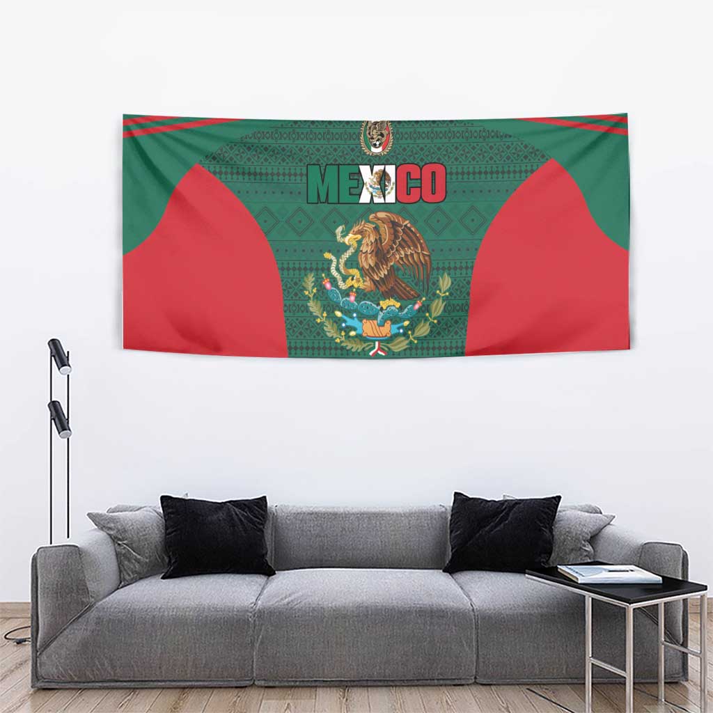 Mexico Football Tapestry Aztec Eagle Spirit - Wonder Print Shop