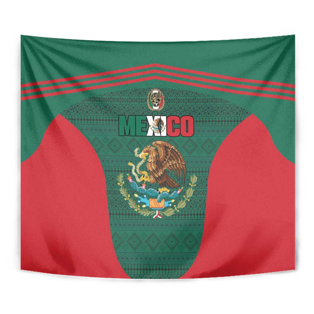 Mexico Football Tapestry Aztec Eagle Spirit - Wonder Print Shop