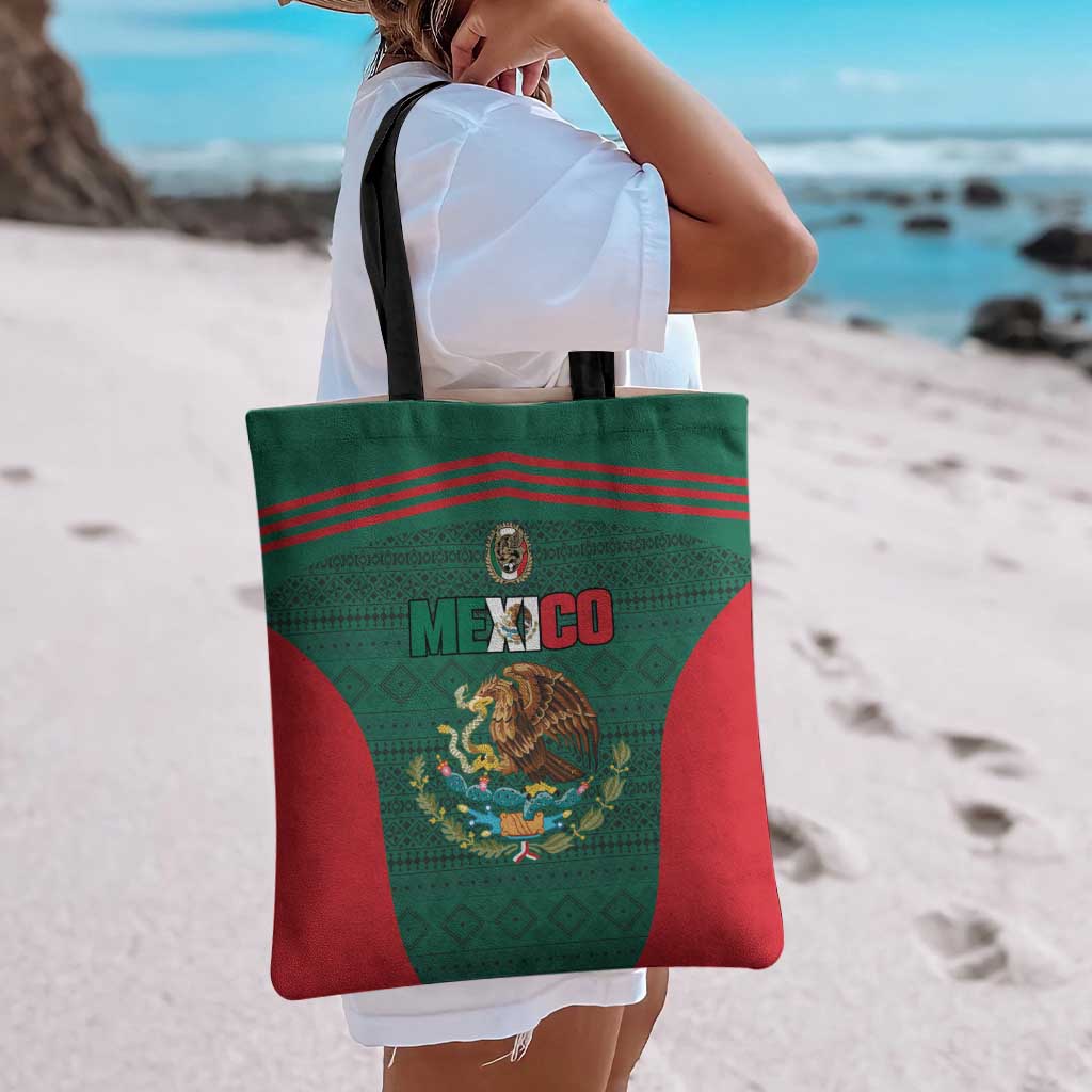 Mexico Football Tote Bag Aztec Eagle Spirit - Wonder Print Shop