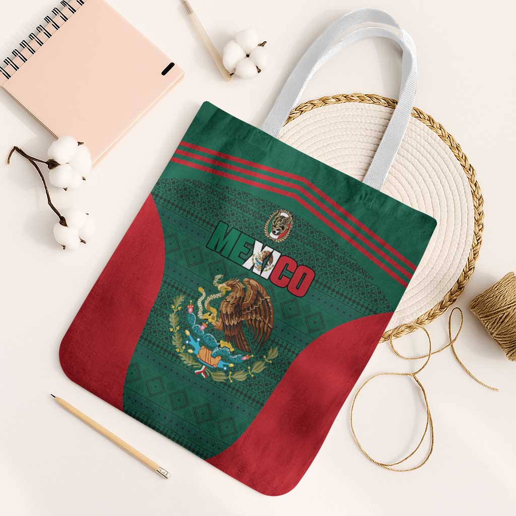 Mexico Football Tote Bag Aztec Eagle Spirit - Wonder Print Shop