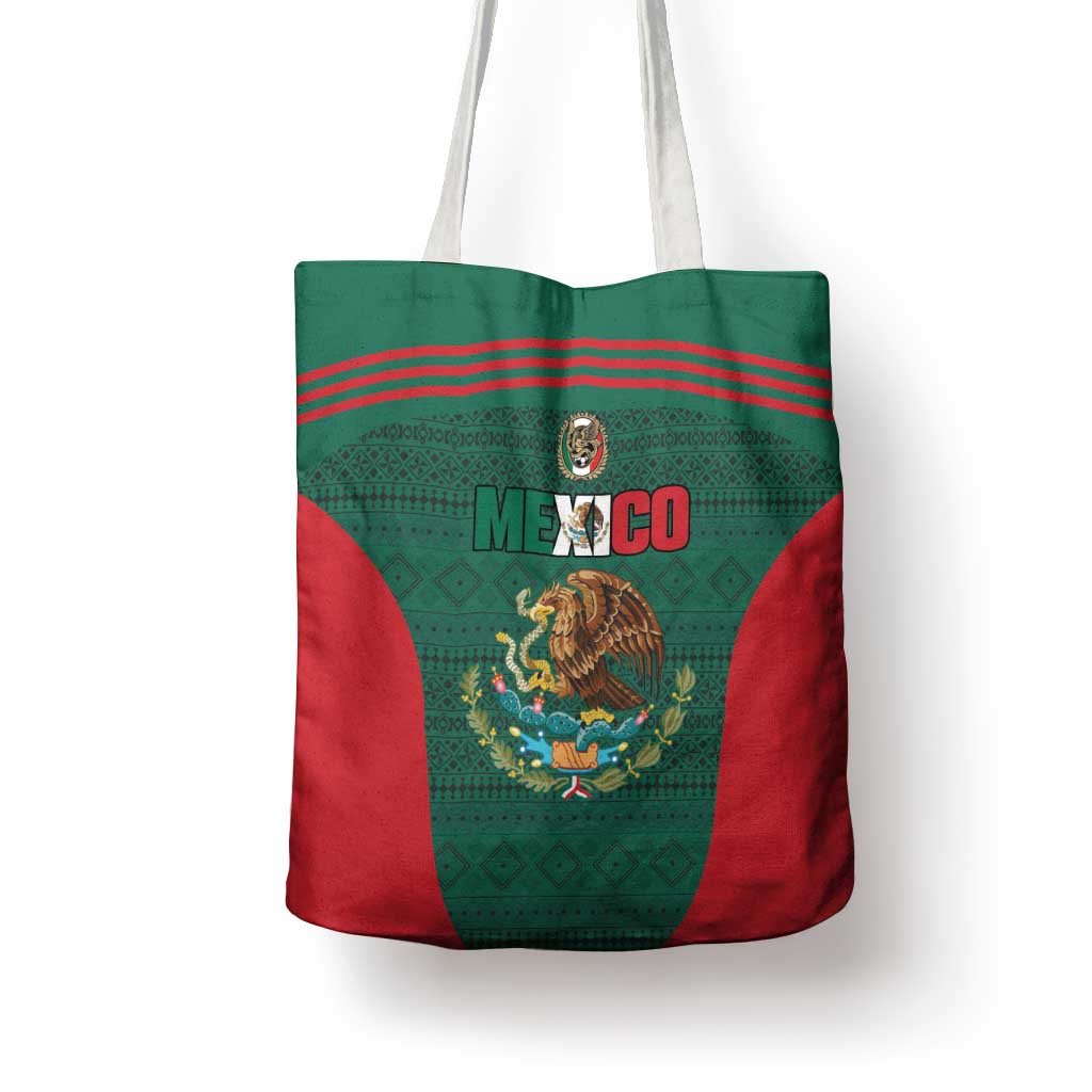 Mexico Football Tote Bag Aztec Eagle Spirit - Wonder Print Shop