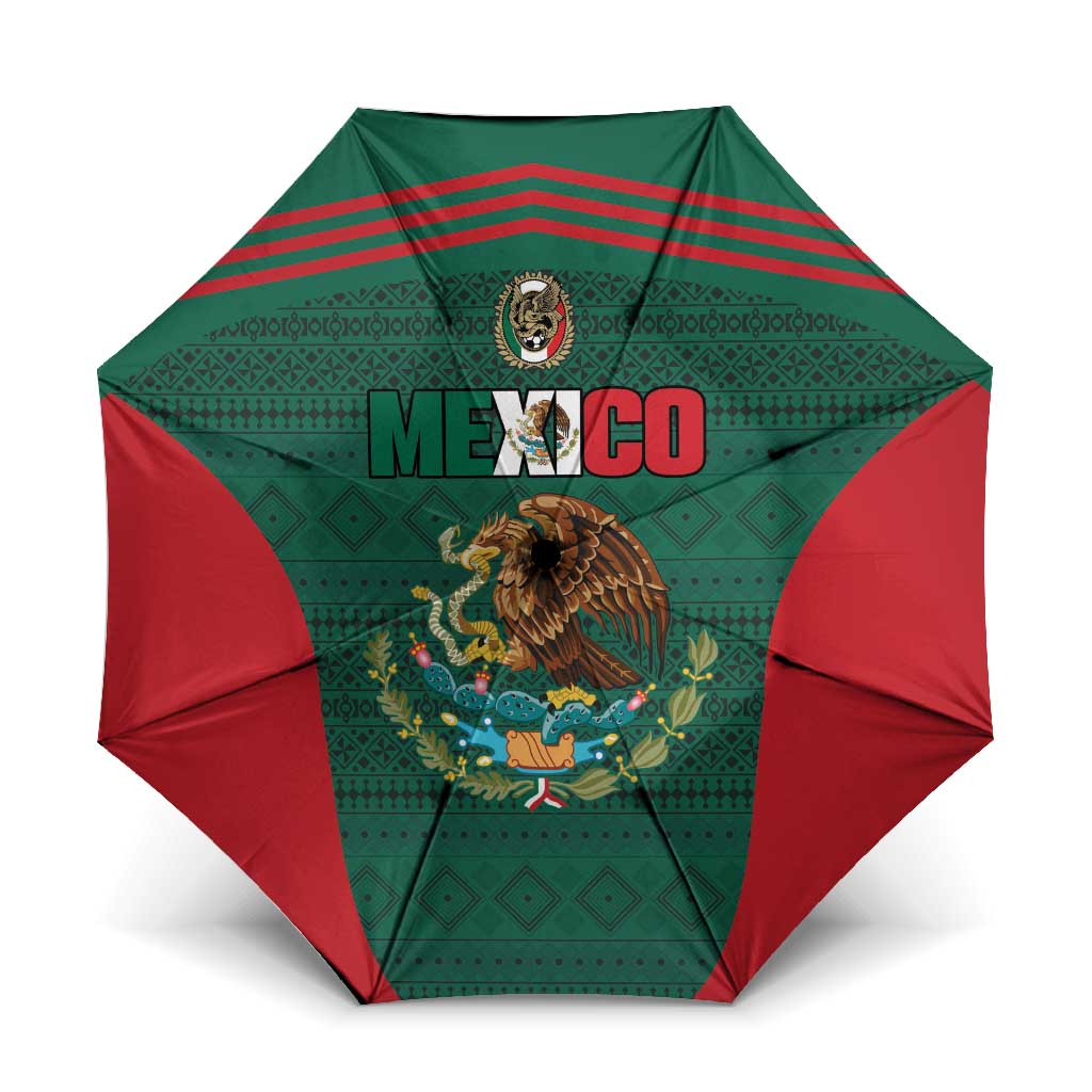 Mexico Football Umbrella Aztec Eagle Spirit - Wonder Print Shop