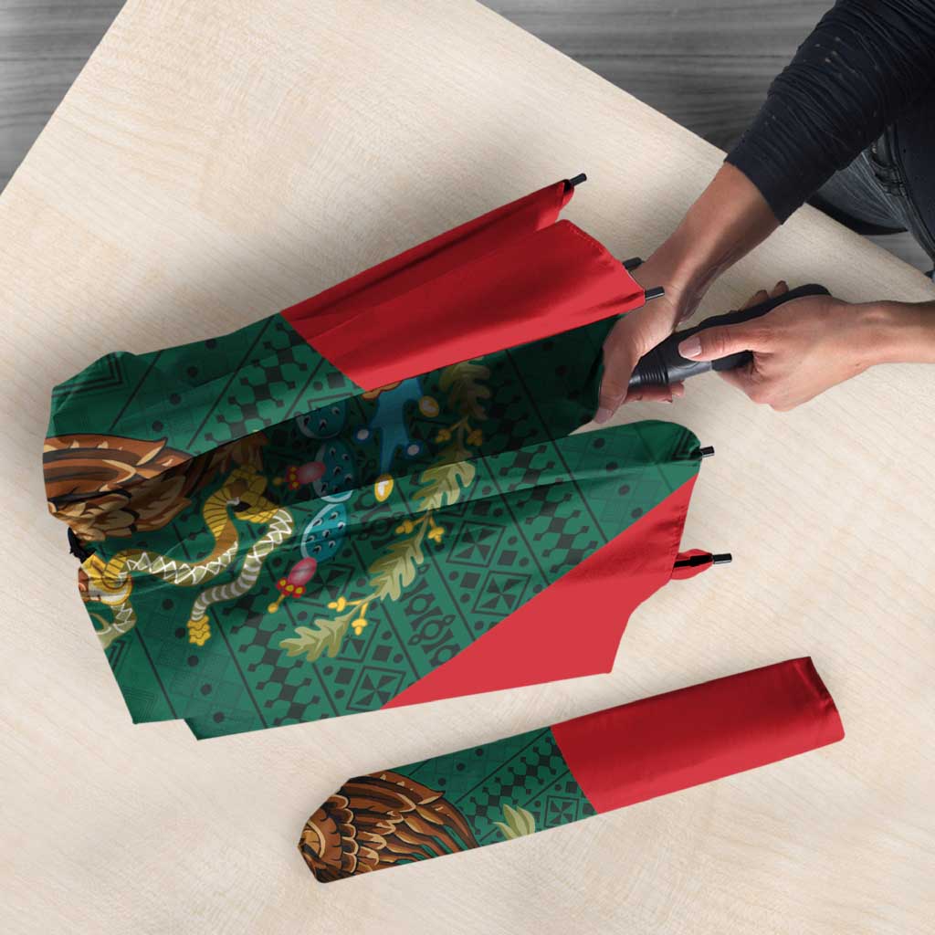 Mexico Football Umbrella Aztec Eagle Spirit - Wonder Print Shop