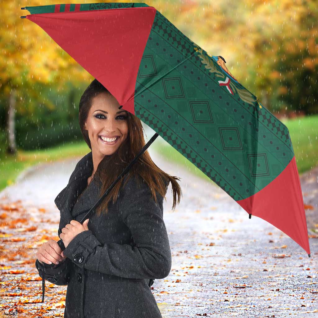 Mexico Football Umbrella Aztec Eagle Spirit - Wonder Print Shop