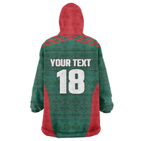 Custom Mexico Football Wearable Blanket Hoodie Aztec Eagle Spirit - Wonder Print Shop