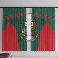 Mexico Football Window Curtain Aztec Eagle Spirit - Wonder Print Shop
