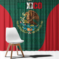 Mexico Football Window Curtain Aztec Eagle Spirit - Wonder Print Shop