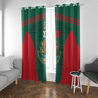 Mexico Football Window Curtain Aztec Eagle Spirit - Wonder Print Shop