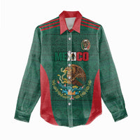 Custom Mexico Football Women Casual Shirt Aztec Eagle Spirit - Wonder Print Shop