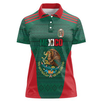 Custom Mexico Football Women Polo Shirt Aztec Eagle Spirit - Wonder Print Shop