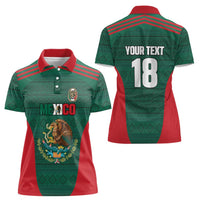Custom Mexico Football Women Polo Shirt Aztec Eagle Spirit - Wonder Print Shop