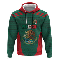 Custom Mexico Football Zip Hoodie Aztec Eagle Spirit - Wonder Print Shop