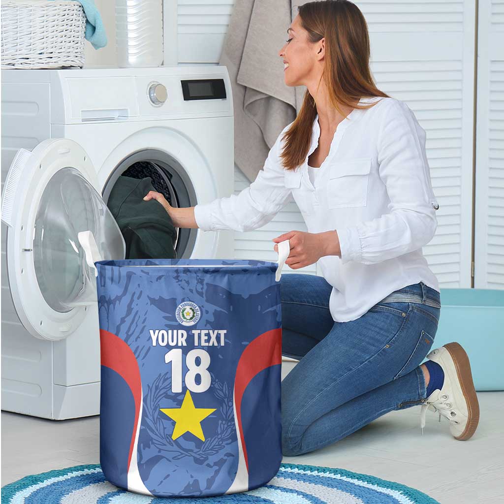 Custom Paraguay Football Laundry Basket La Albirroja Pride - Wonder Print Shop