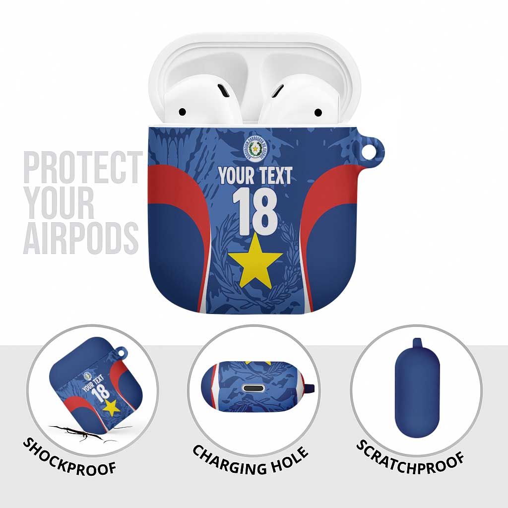 Custom Paraguay Football AirPods Case La Albirroja Pride - Wonder Print Shop