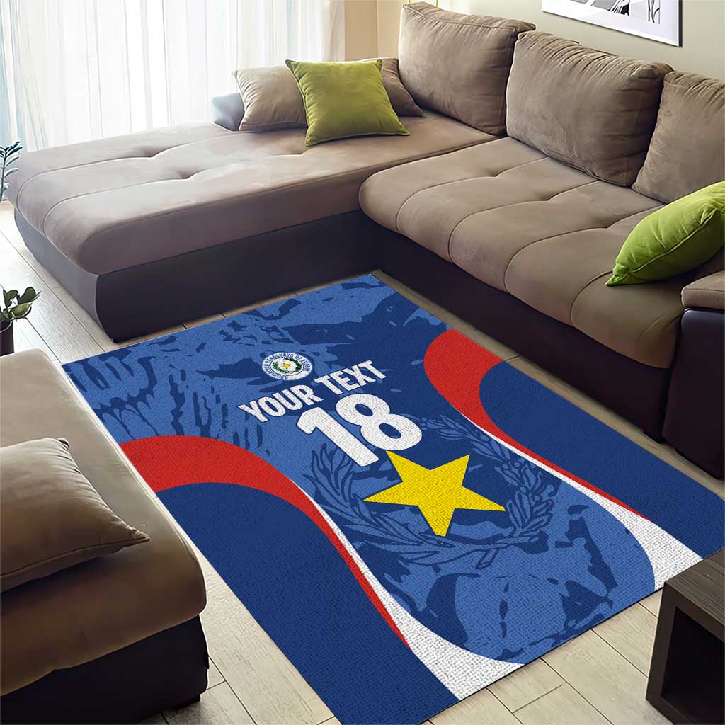 Custom Paraguay Football Area Rug La Albirroja Pride - Wonder Print Shop