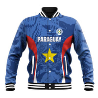 Custom Paraguay Football Baseball Jacket La Albirroja Pride - Wonder Print Shop