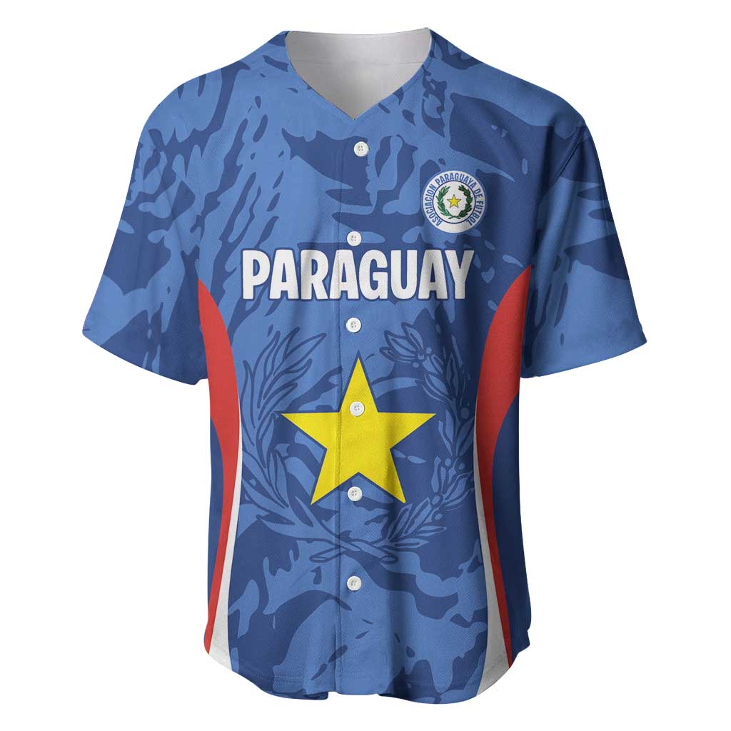 Custom Paraguay Football Baseball Jersey La Albirroja Pride - Wonder Print Shop