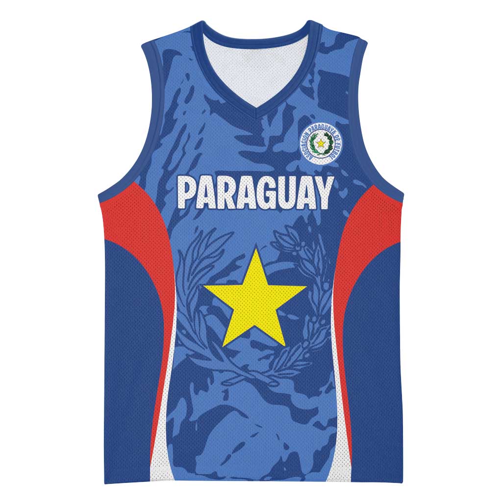 Custom Paraguay Football Basketball Jersey La Albirroja Pride - Wonder Print Shop