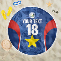Custom Paraguay Football Beach Blanket La Albirroja Pride - Wonder Print Shop