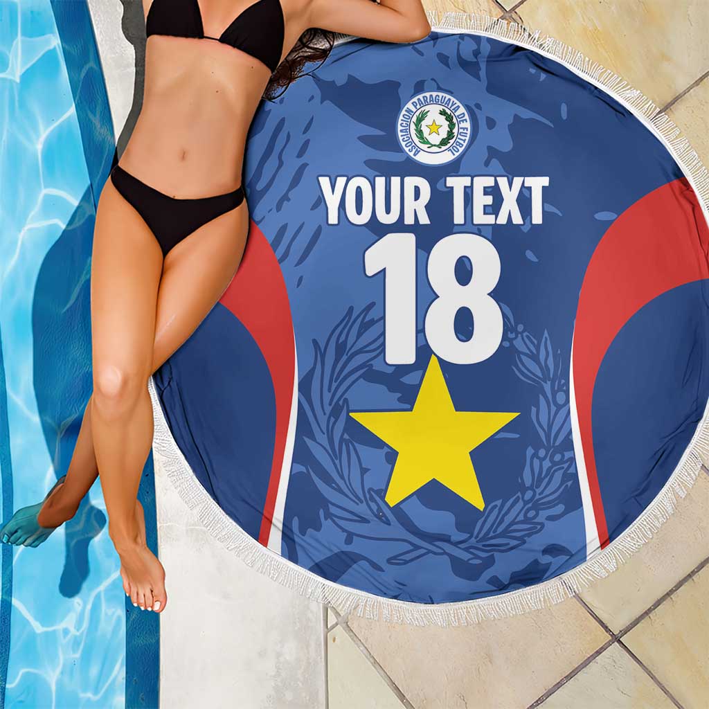 Custom Paraguay Football Beach Blanket La Albirroja Pride - Wonder Print Shop