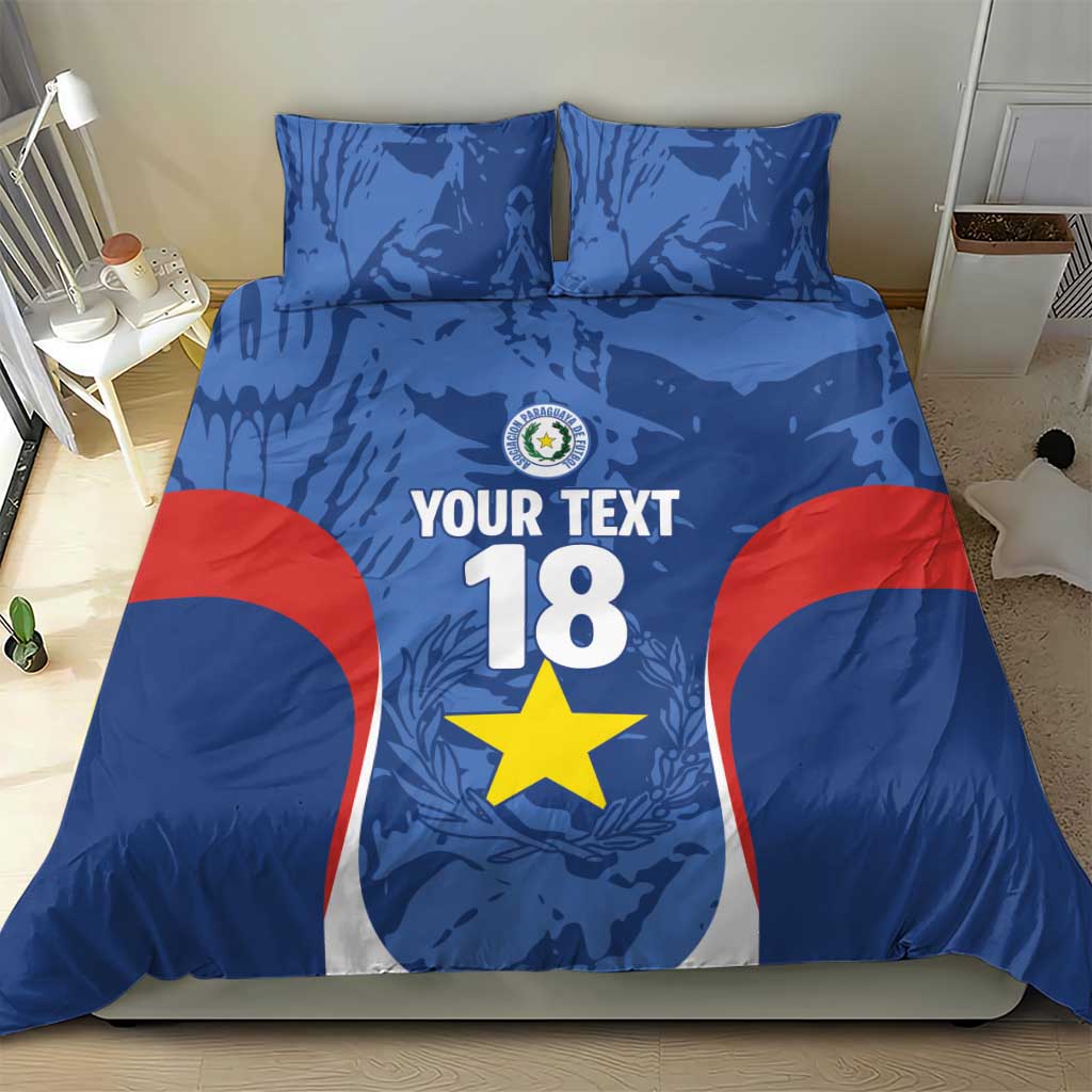 Custom Paraguay Football Bedding Set La Albirroja Pride - Wonder Print Shop