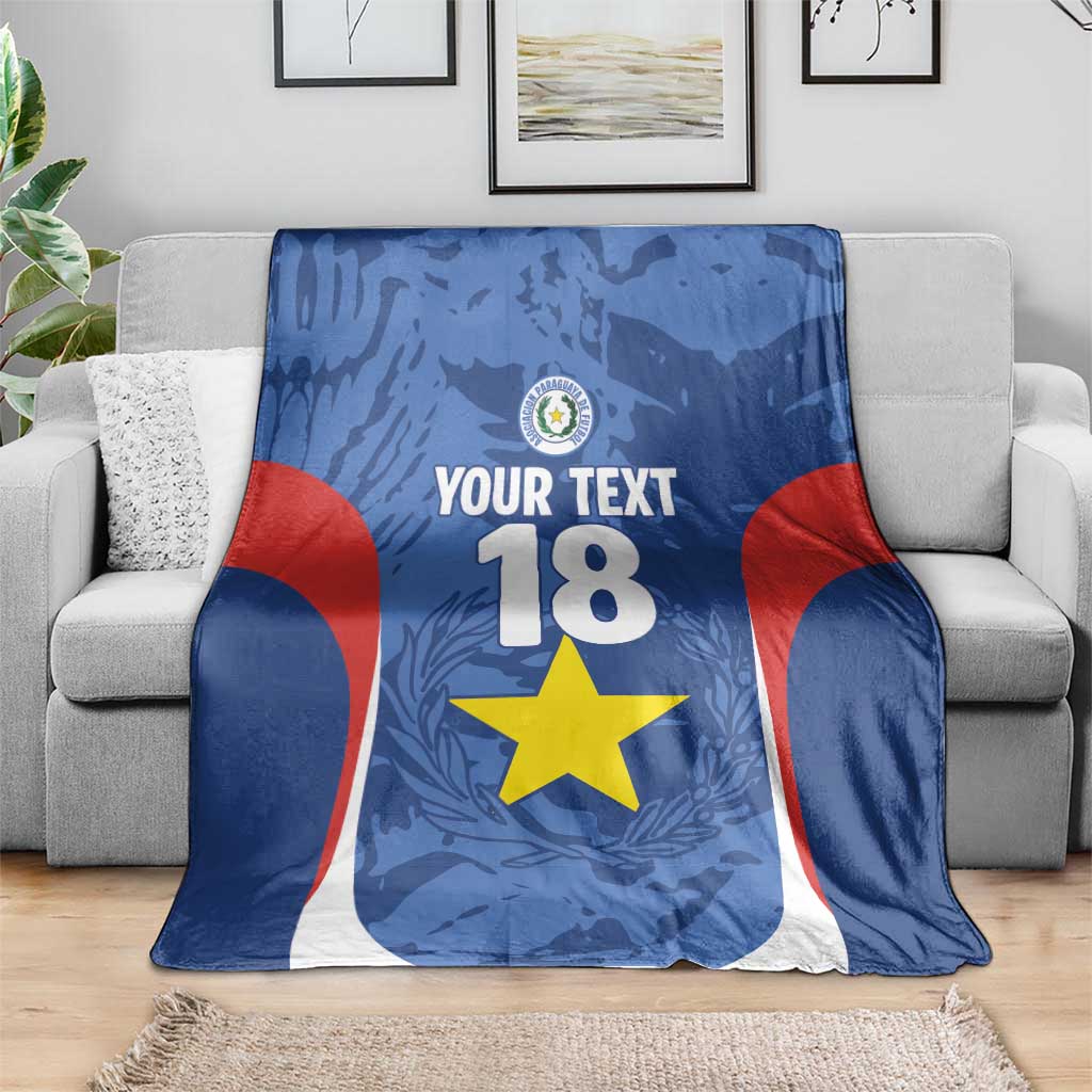 Custom Paraguay Football Blanket La Albirroja Pride - Wonder Print Shop