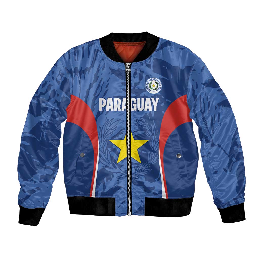 Custom Paraguay Football Bomber Jacket La Albirroja Pride - Wonder Print Shop