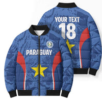 Custom Paraguay Football Bomber Puffer Jacket La Albirroja Pride - Wonder Print Shop