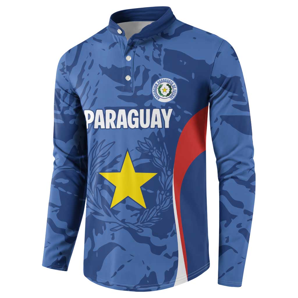 Custom Paraguay Football Button Sweatshirt La Albirroja Pride - Wonder Print Shop